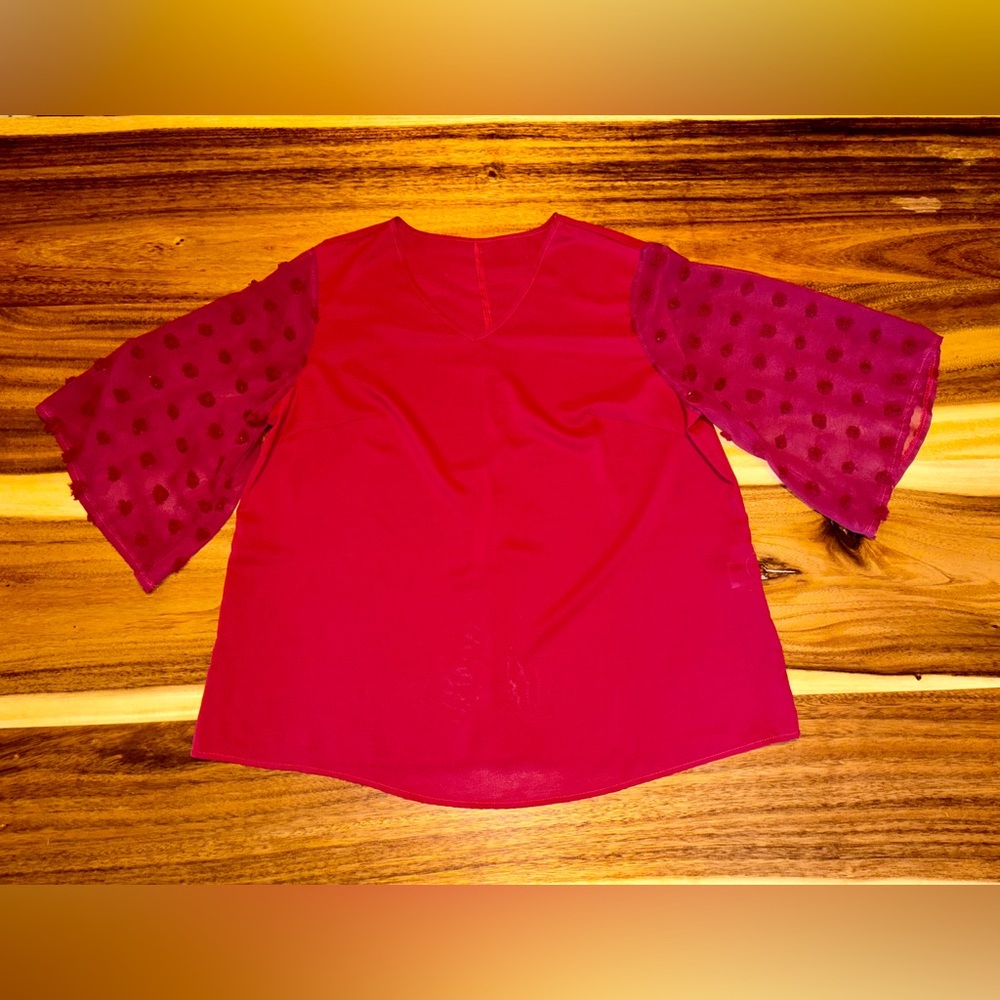 Elegant Red Women's Top